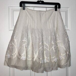 Elie Tahari: White eyelet skirt (size 2)